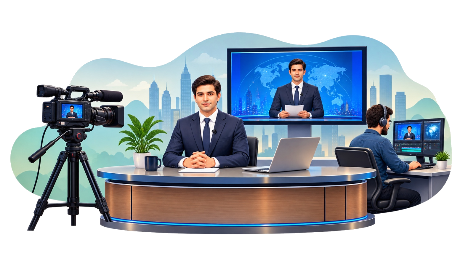 Arabic news and media studio